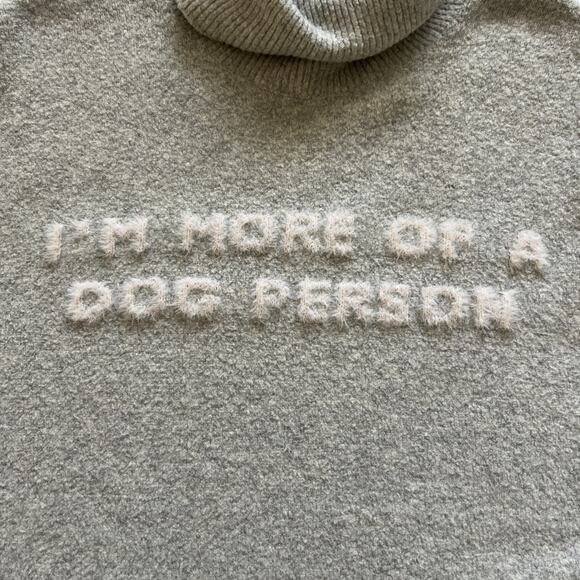 The Cuddle Collab X Target Sweater Womens XXL Gray I'm More Of A Dog Person Cozy - Picture 5 of 8